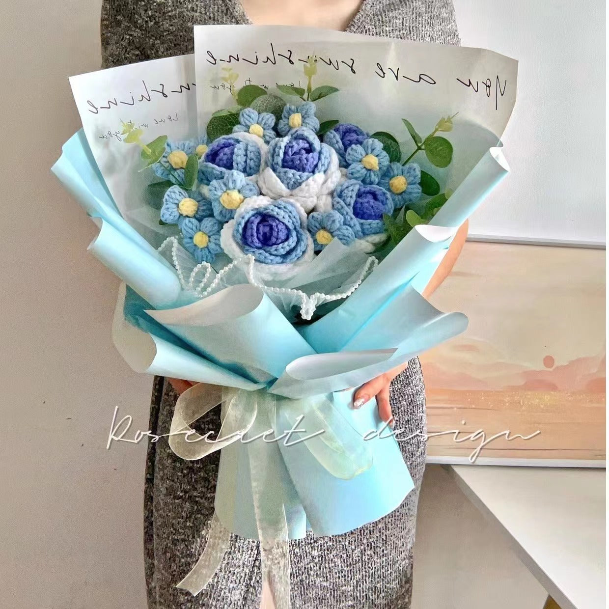 Handmade Wool Crochet Bouquet Creative Gifts